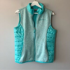 Free Country Teal Puffer Fleece Vest Girls 14/16 Large